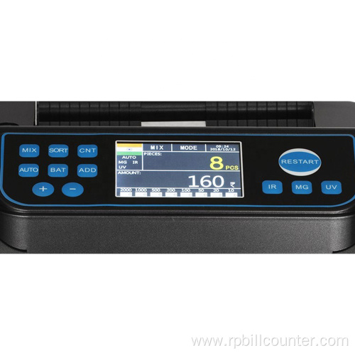 INR EURO Counter Cash Counting Machine Bill Counter